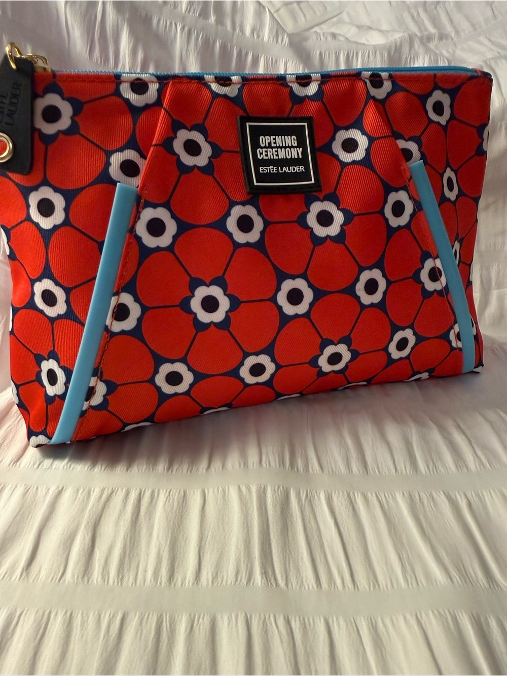 Estée Lauder x Opening Ceremony Red Floral Cosmetic Pouch NWOT